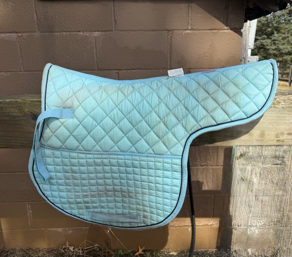 PRI  Hunter/Jumper Saddle Pad, with Padding, Light Blue, Great Condition