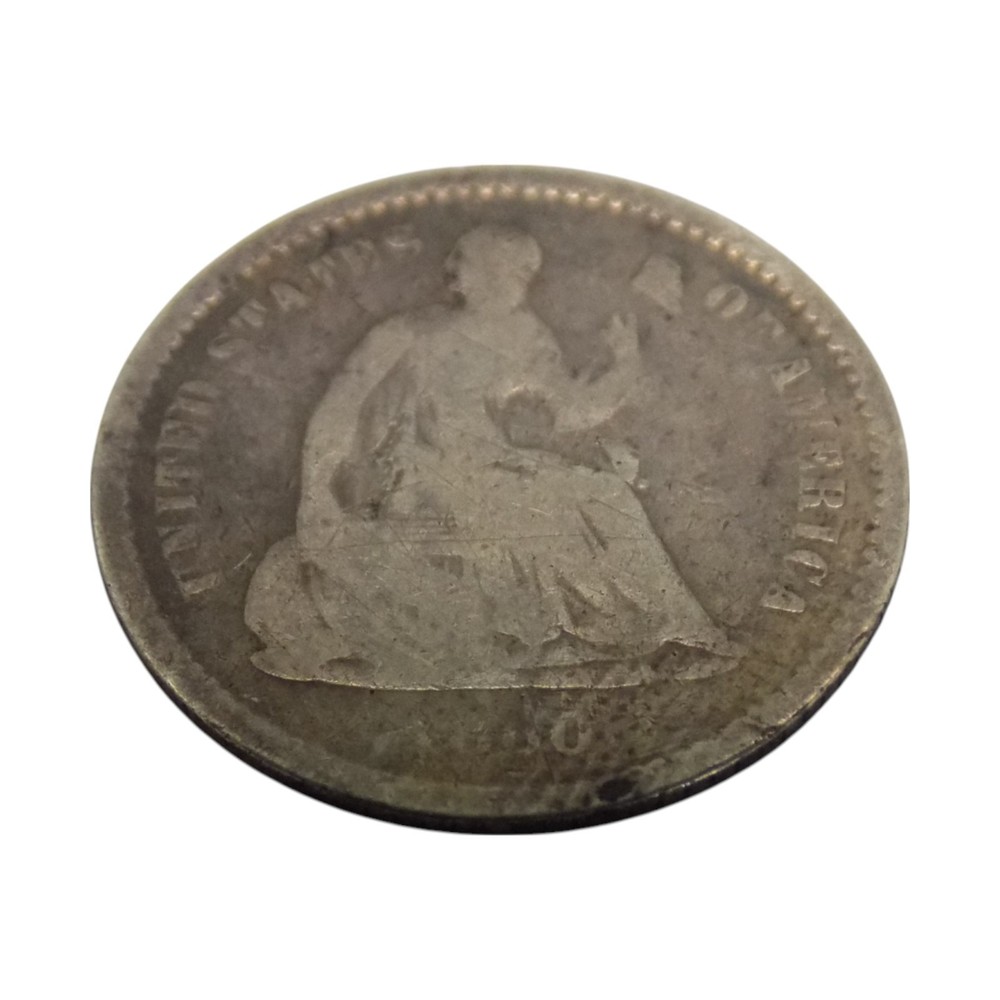 1860-O SEATED LIBERTY HALF DIME #6024