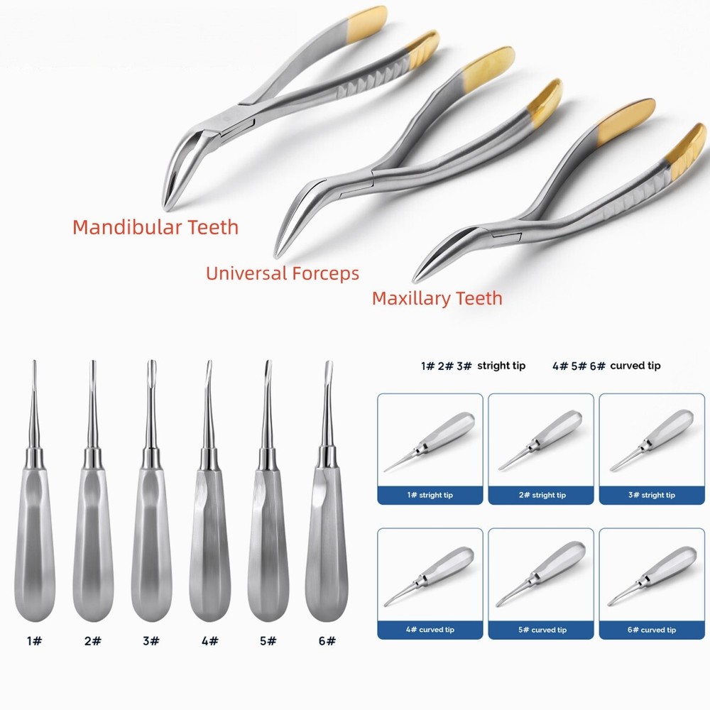 Dental Tooth Extraction Forcep Plier Elevator Apical Root Fragment Tip Extractor