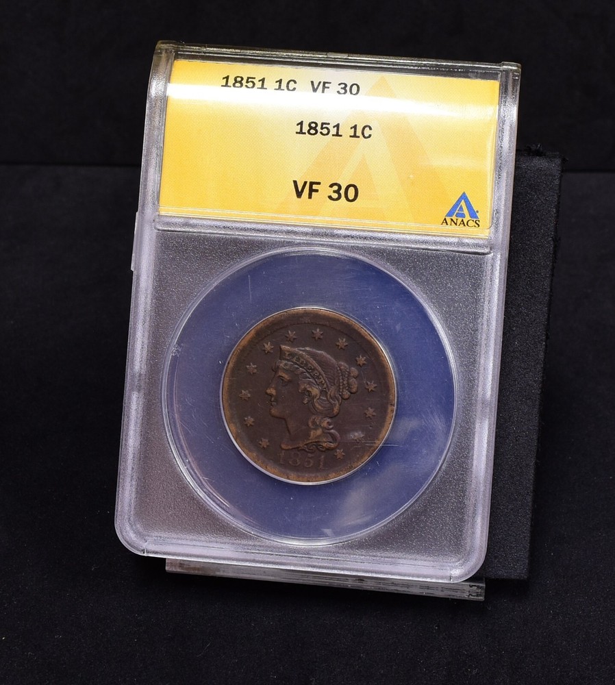 1851 Large Cent - ANACS VF30 (56925-L)