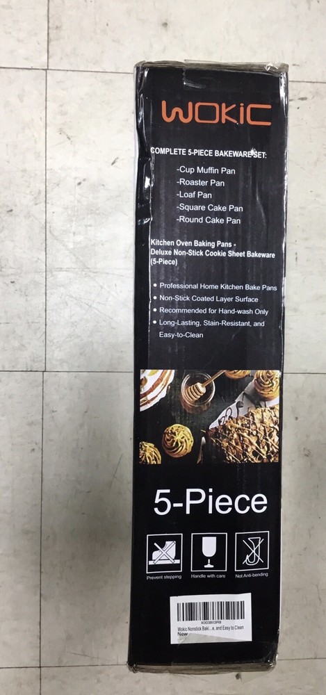 Nonstick Baking Pans Set, 5-Piece Kitchen Baking Sheets For Oven, Bakeware Sets