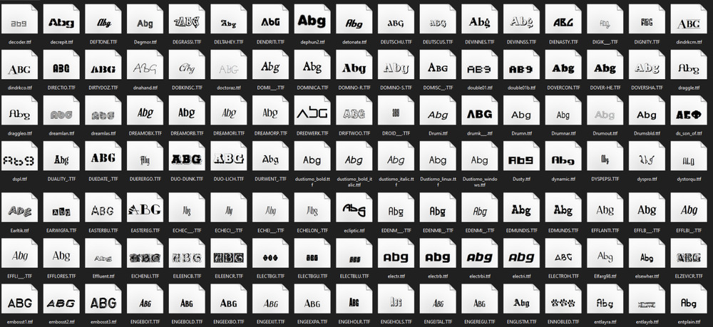 1500 Professional TrueType Fonts - Works with Windows, Mac & Linux .TTF CD-ROM