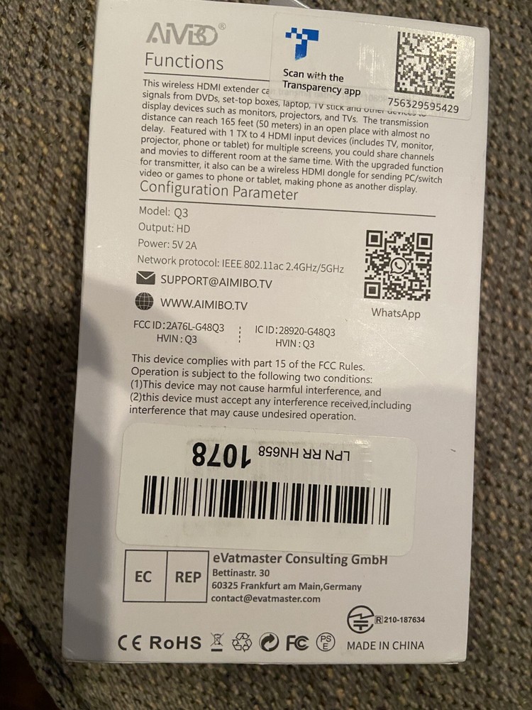 AIMBO Wireless HD Transmitter & Receiver kit