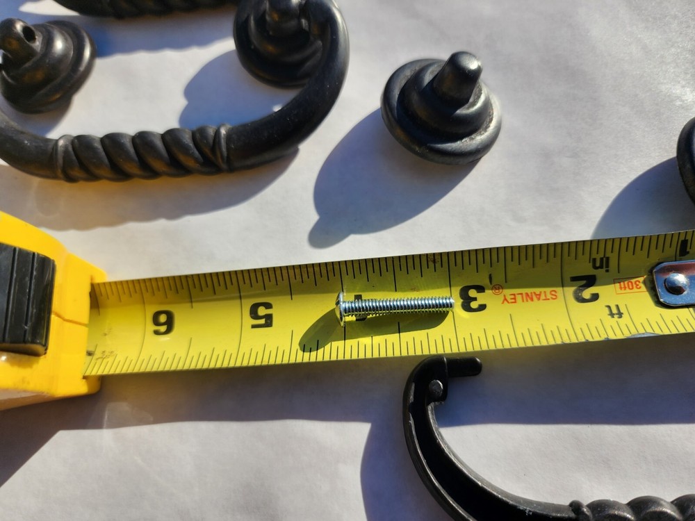 6 pcs. of Drop Handle Drawer Pull/Handle 3-1/4" Hole Centers Black Bronz Finish