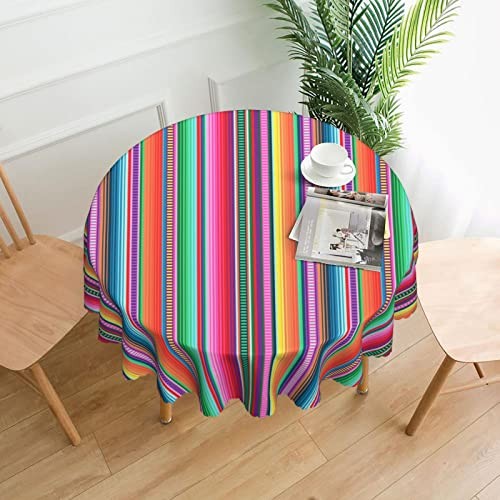 Tablecloth Serape Table Cover Washable Tabletop for Kitchen Dinning Mexican
