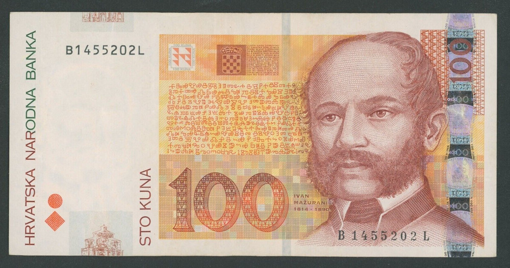 🔴CROATIA  100 Kuna  9.7. 2012  VF+  P41b🔴