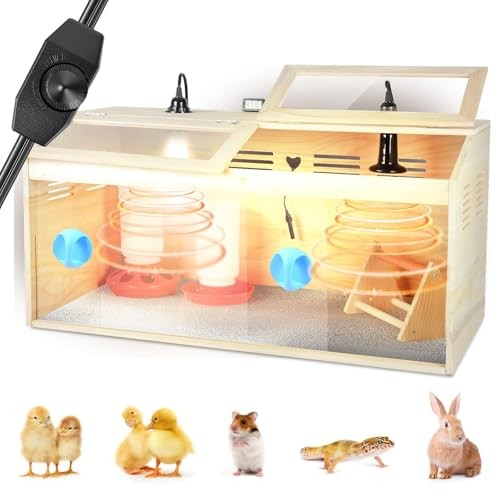 Chick Brooder Box Chicks Starter Kit with Heat Lamp and 31.5" x 16" x 16"