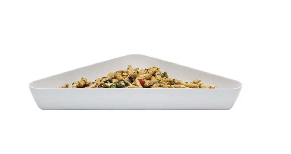 6 pack ! Cambro SFT1212148 White ShowFest 3 Quart Triangular Display Bowl Tray