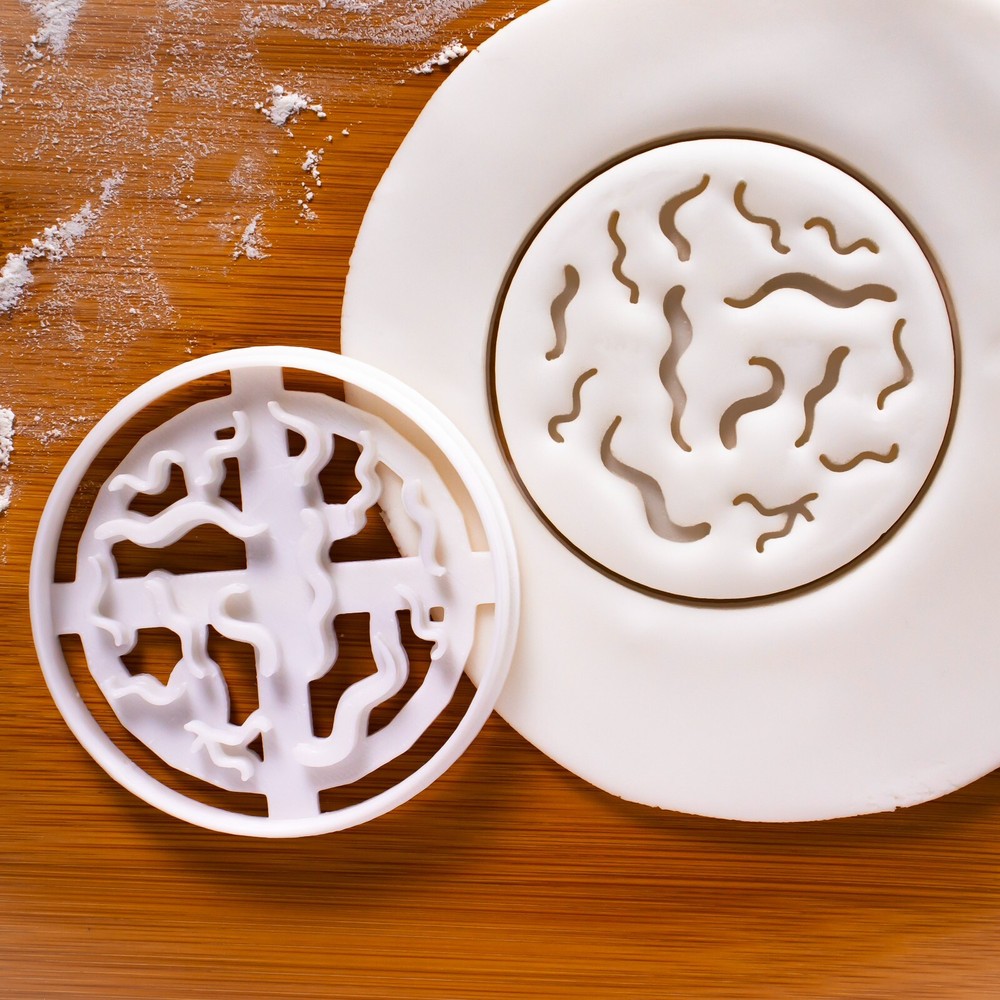 Microscope C. Elegans Cookie Cutter - Caenorhabditis Nematode roundworm research