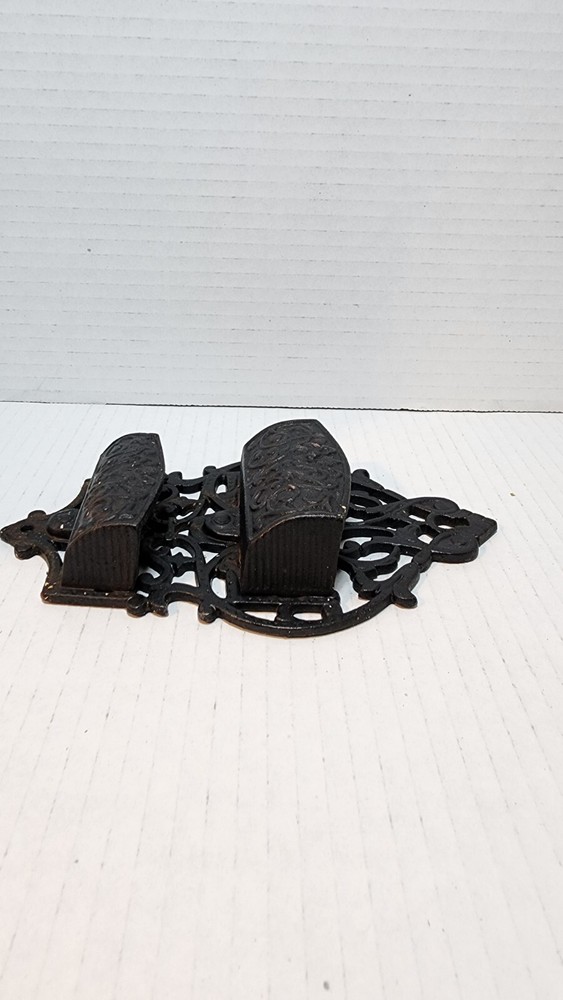Vintage Metal Wall Match Holder Black
