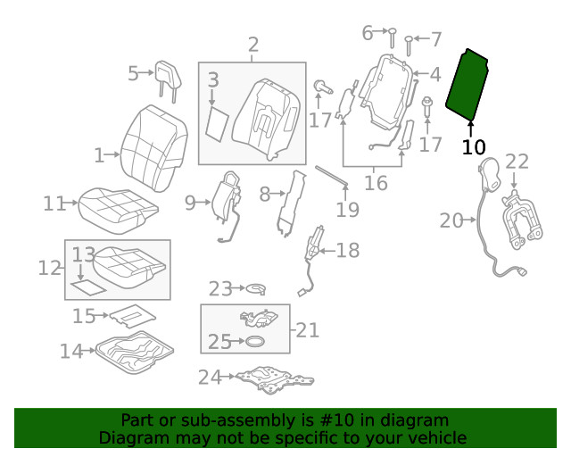 Genuine Ford Seat Back Panel 8T4Z-7860508-BA