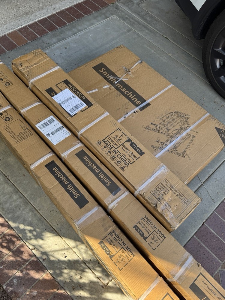 Multi Function Smith Machine + 380LB Color Bumper Plates — Excellent Condition