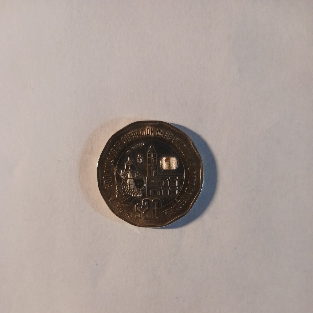 Moneda $20 pesos 500 años de la fundación