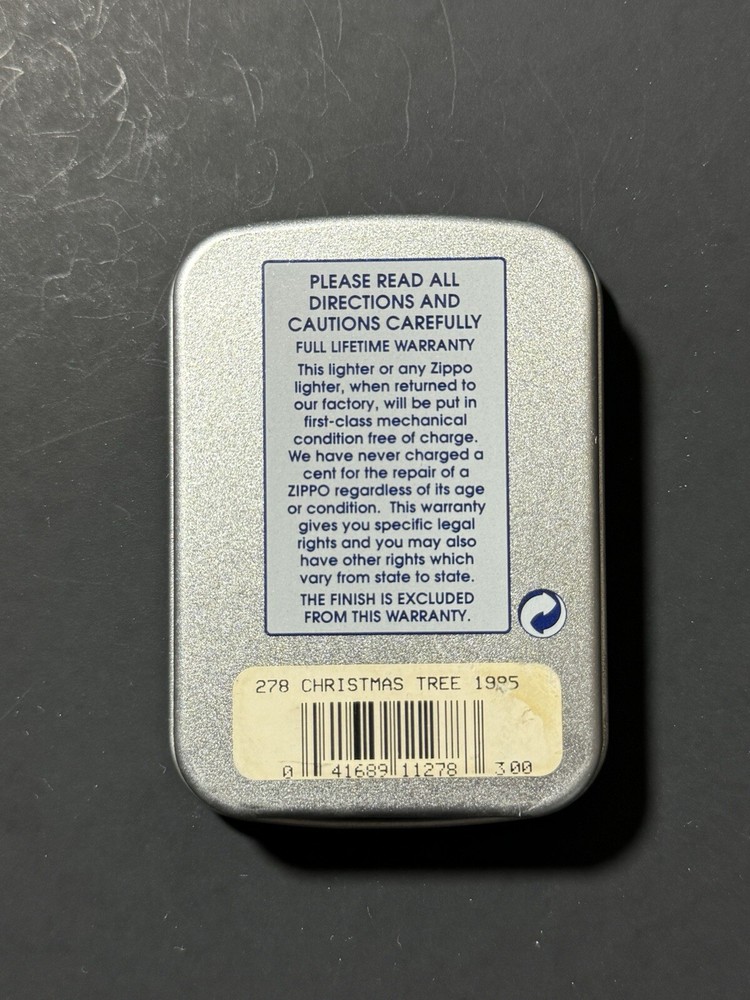 ZIPPO CHRISTMAS TREE SEASONS GREETINGS LIGHTER