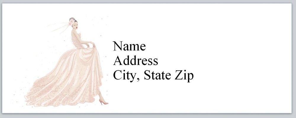 Personalized Address Labels Bride Wedding  (P 400)
