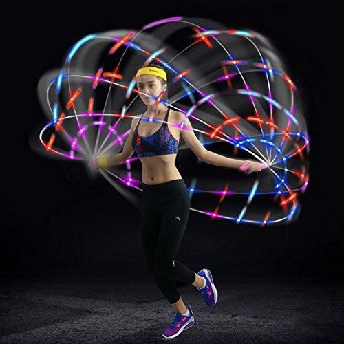 iBostom Light Up Jump Rope -Orange Handles