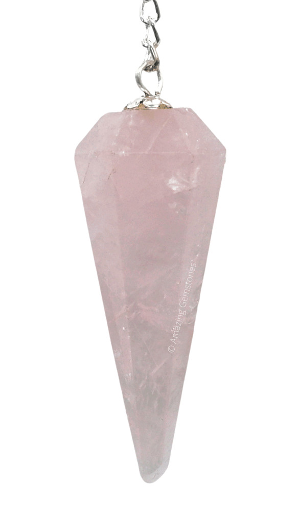 Rose Quartz Dowsing Crystal Pendulum