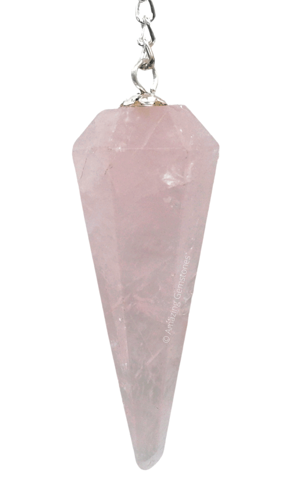 Rose Quartz Dowsing Crystal Pendulum