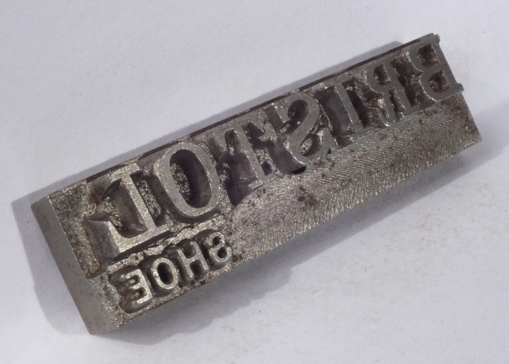 BRISTOL SHOE: Steel Leather Stamp: CMS