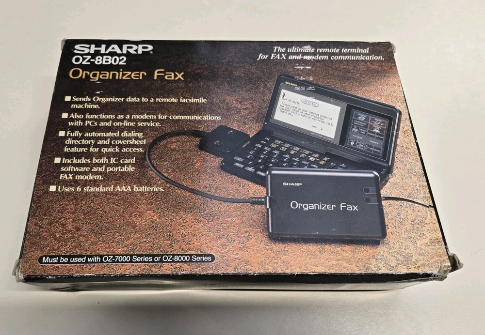 Vintage Sharp OZ-8B02 Organizer Fax Machine Very Clean A101
