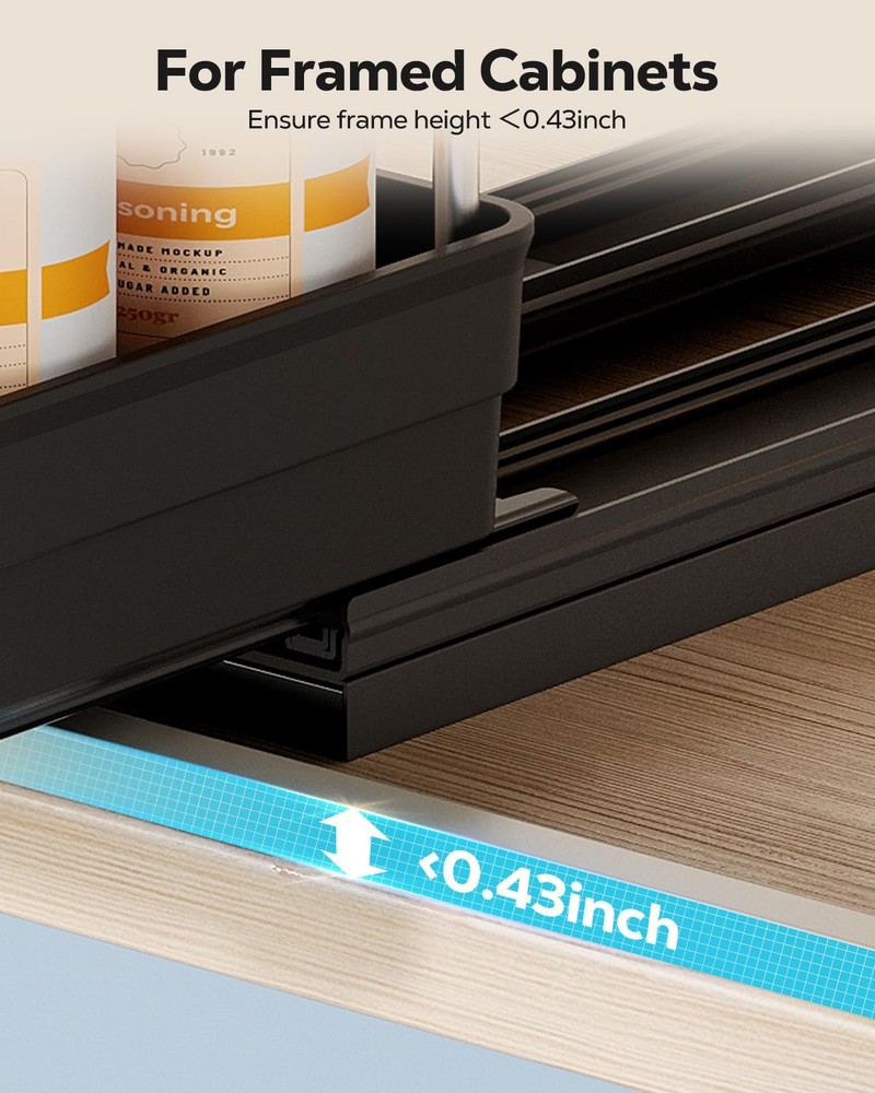 Spice Organization for Cabinet-Vertical Spice Rack Pull Out-Spice Rack Organi...