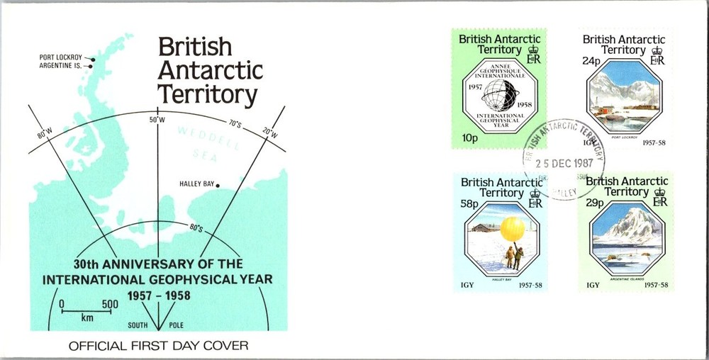 British Antarctic Territory Scott 141-144 Unaddressed.