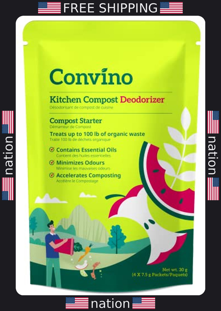 Compost Starter Accelerator - Reduce Odor & Boost Fertile Humus - 4 Packets