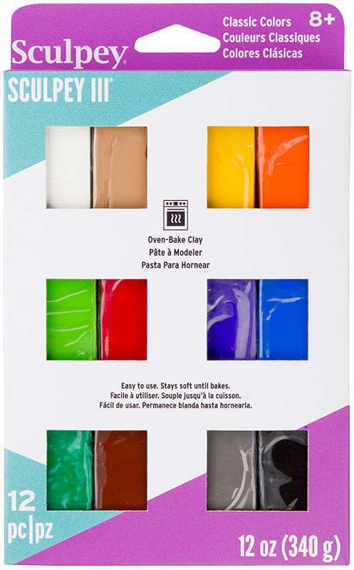 Sculpey III Polymer Clay Multipack 1oz 12/Pkg Classics