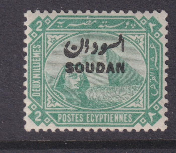 SUDAN, 1897 on Egypt, 2m. Green,, lhm.