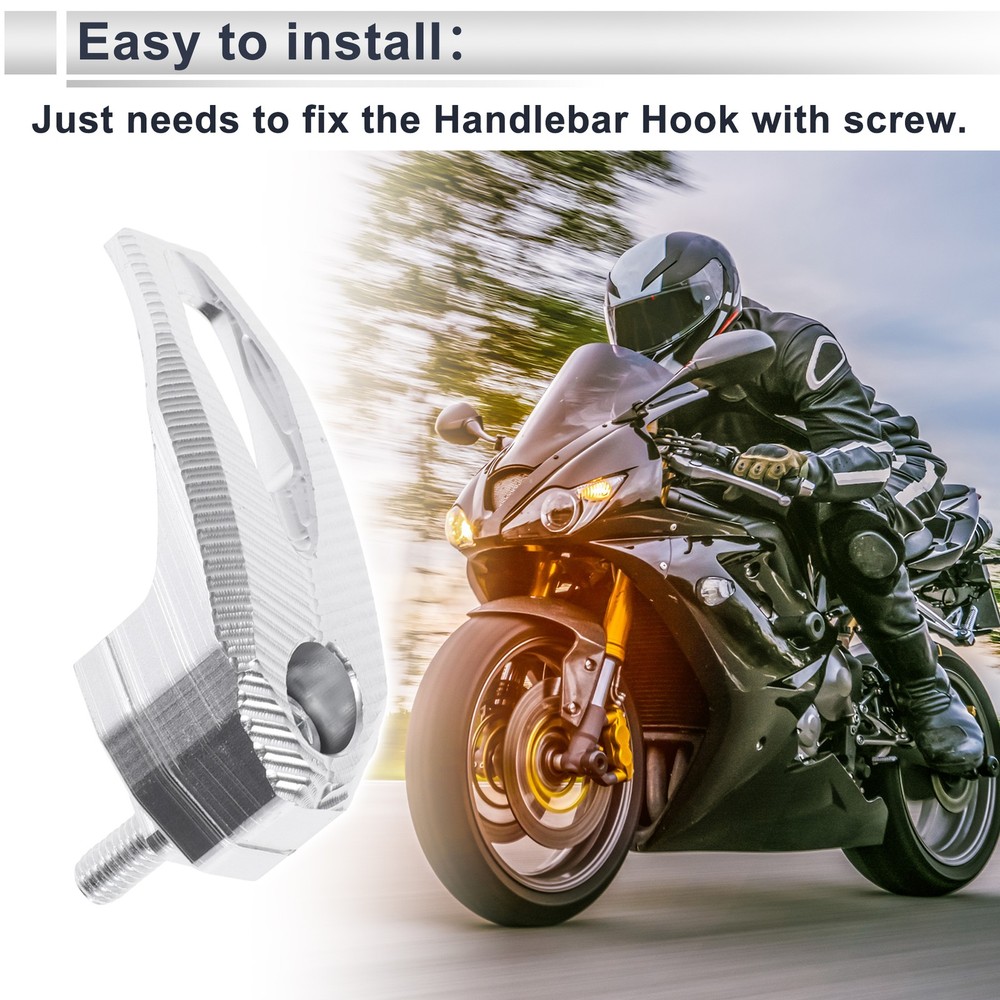 Aluminum Motorcycle Hook 1 Set with Hex Screw
