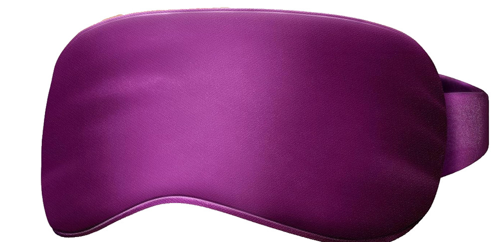 Hot Cold Purple Gel Weighted Sleeping Mask Soft Satin Adjustable Strap