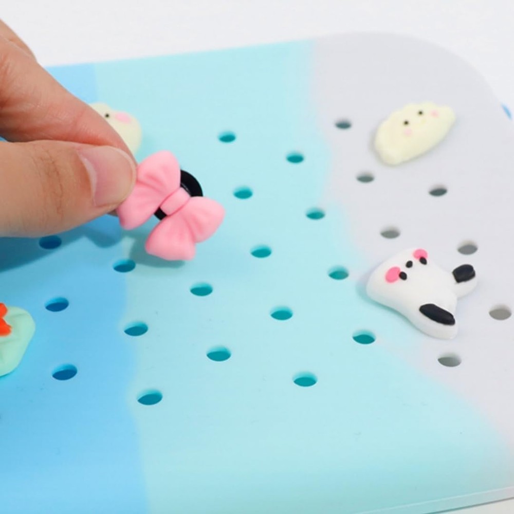 Silicone Pencil Pouch with 4 **Random** Decorative Charms