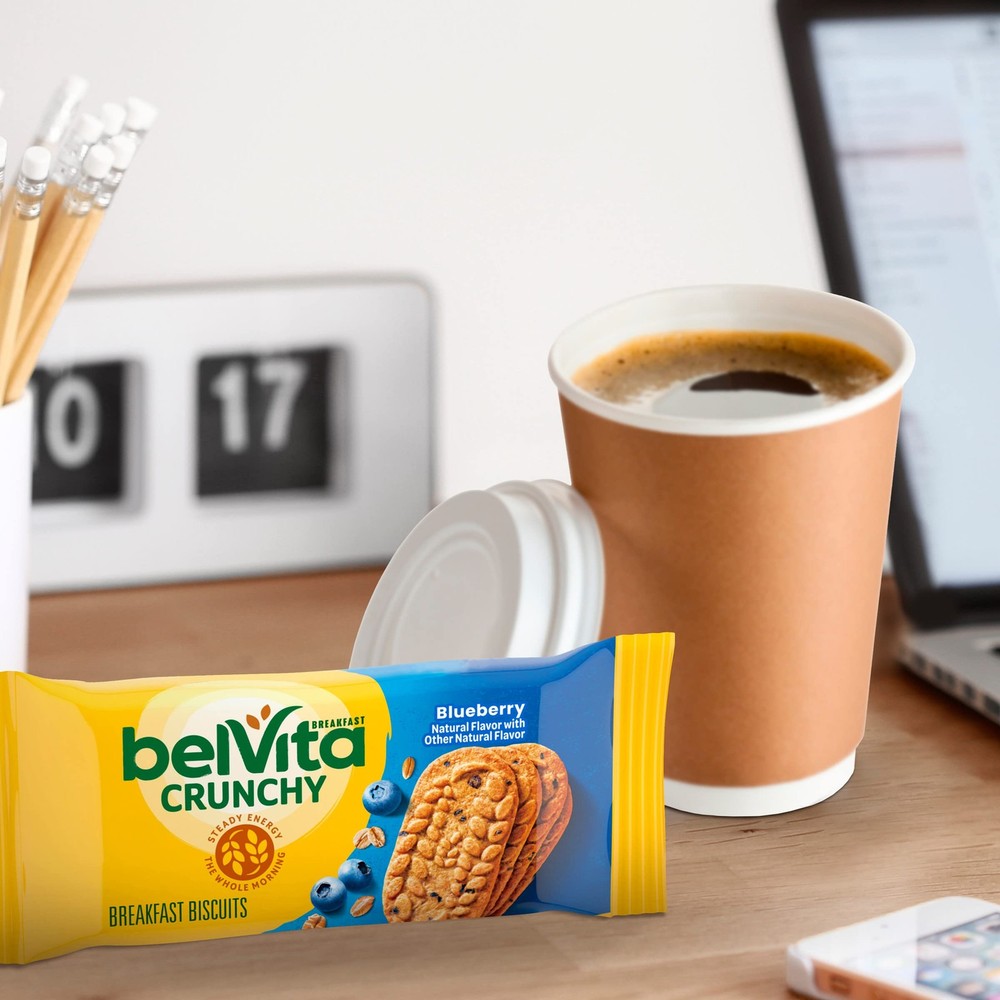 belVita Breakfast Biscuits, Blueberry, Value Pack, 12 Packs (4 Biscuits/Pack)