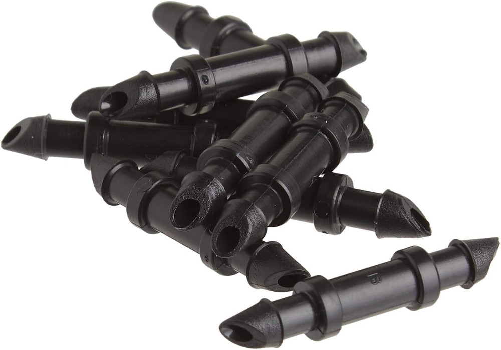 Durable Black 1/4-Inch Barbed Connectors for Efficient Garden Irrigation Systems
