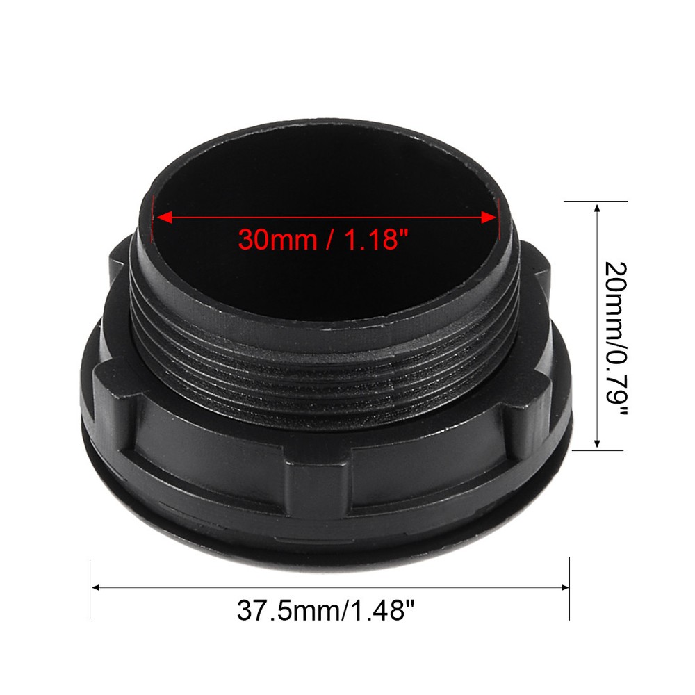 6 Pcs 30mm Black Plastic Push Button Switch Hole Panel Plug