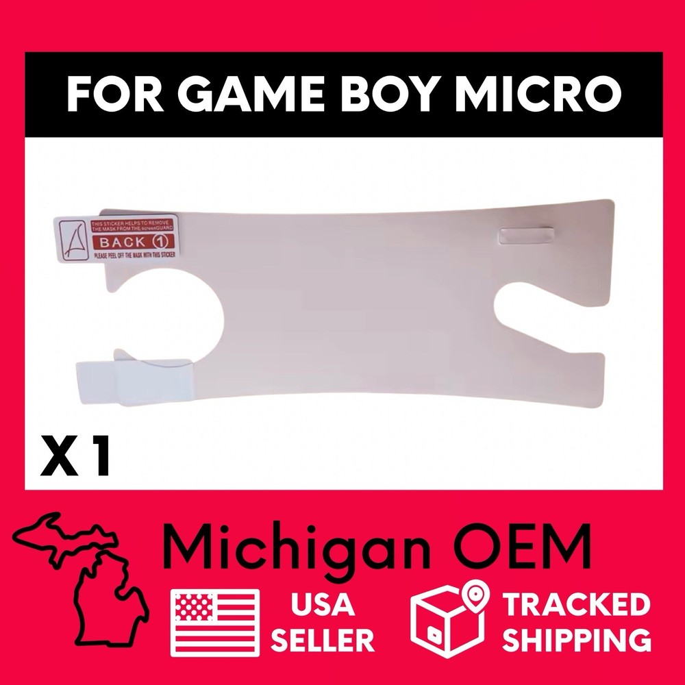 Screen Protector Film for Nintendo Game Boy Micro GBM Handheld Console