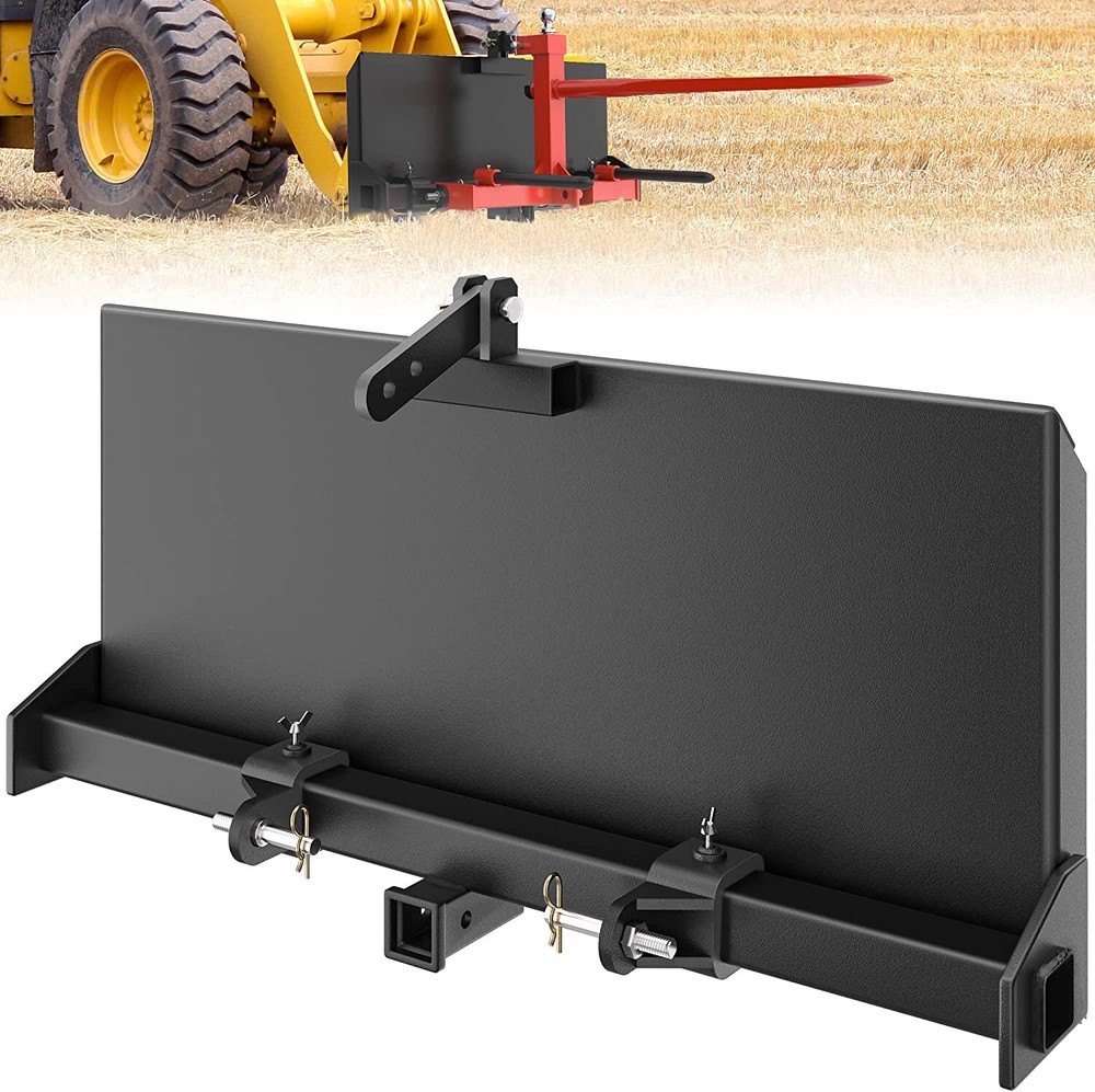 5/16" 2" Receiver Hitch Quick-Attach w/Adjustable Width Plate for Load Tractor