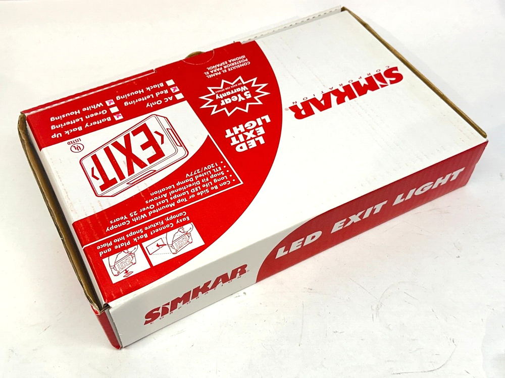 Simkar SLEDBRW Self-Powered LED Emergency Exit Light 4W 120/277V