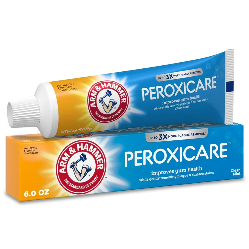 Arm & Hammer Advance White & Peroxicare Toothpaste, Clean Mint, 6 oz- 3 pack