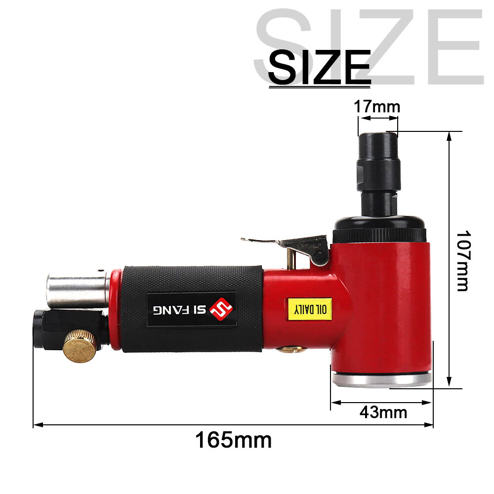 1/4" Air Angle Die Grinder Pneumatic Grinding Machine Mill Engraving Tools 47PC