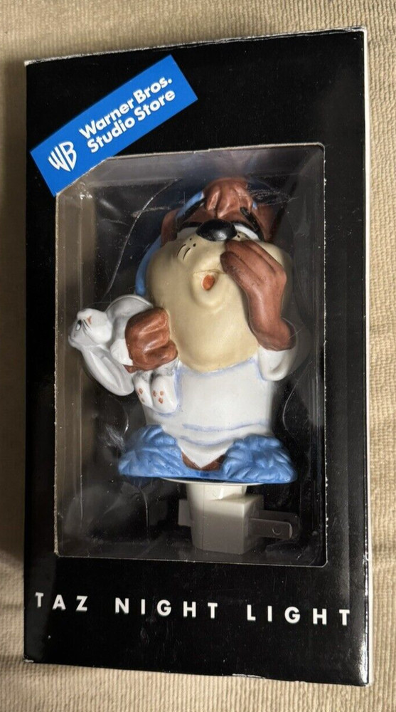 Warner Brothers 1998 Ceramic Taz Night Light - NIB
