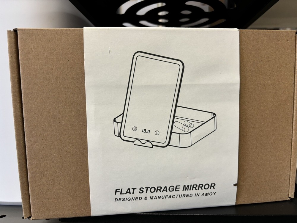 Led Flat Storage Mirror Rechargeable