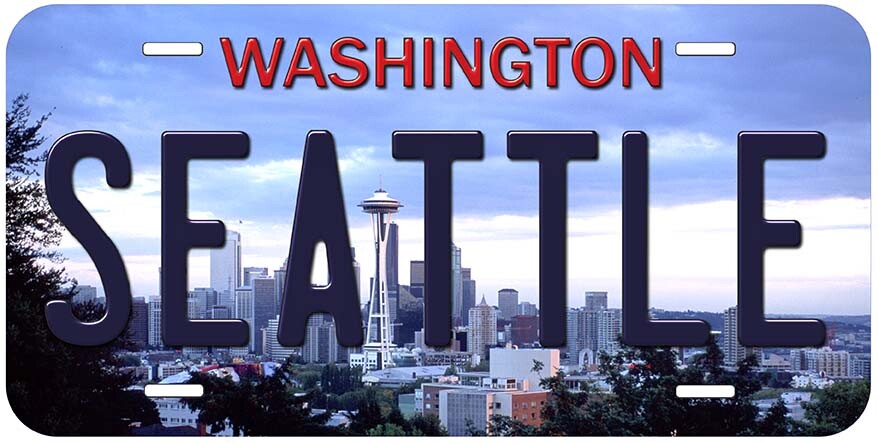 Seattle Washington Novelty Car License Plate