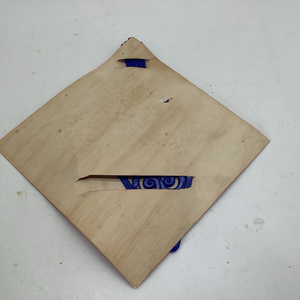 Tico Blue Hard Plastic Cake Pie Server Original packaging 9x4” Vintage