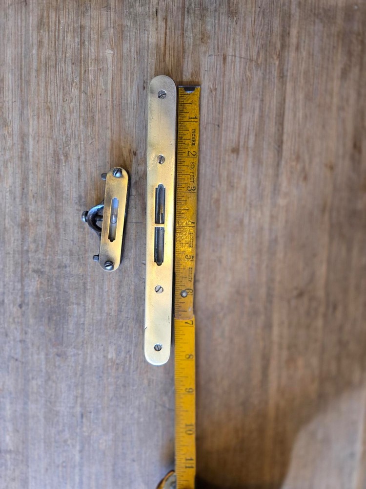 Antique Wood & Brass Level & Small Antique Brass String Level