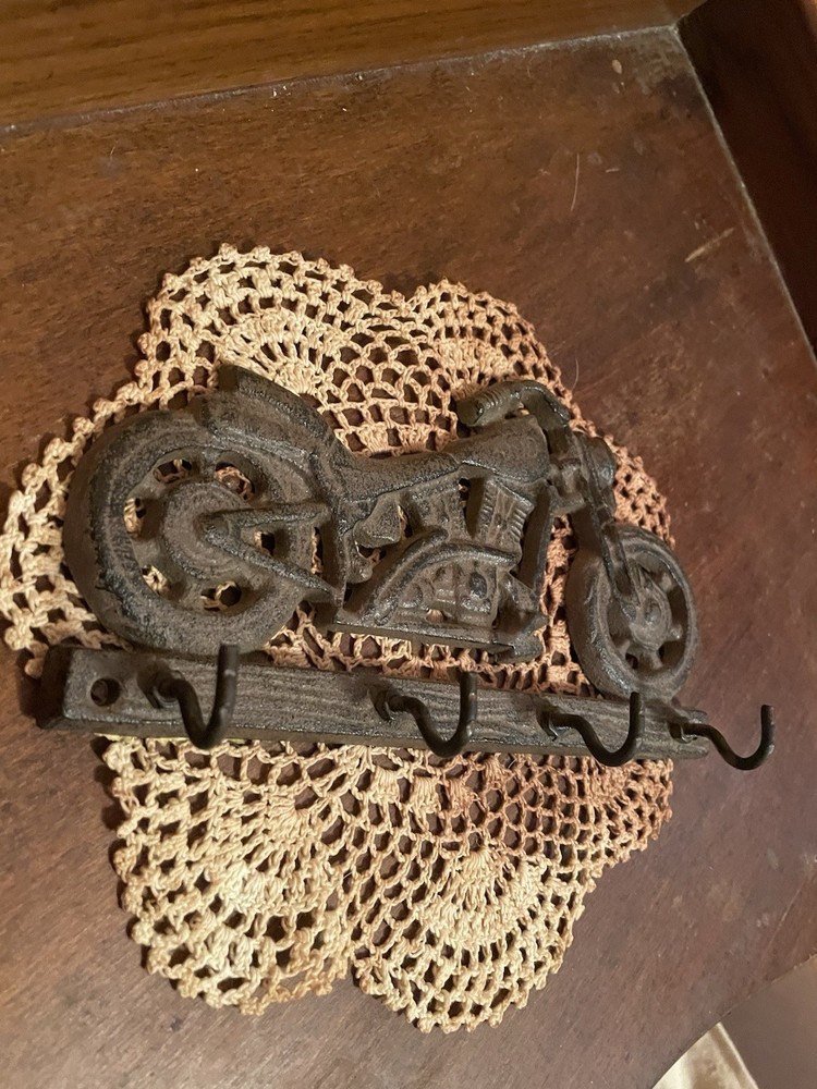 iron motorcycle key rack vintage
