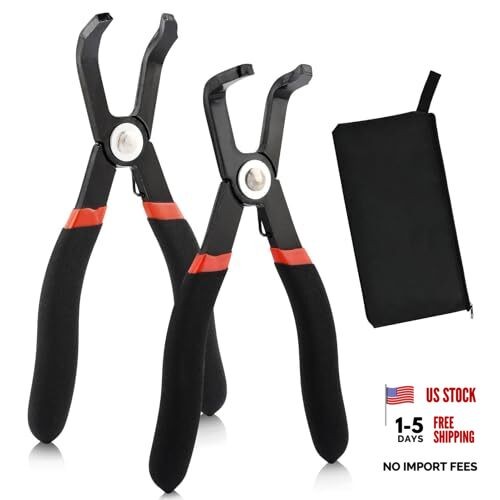 2 Pack Push Pin Pliers Set, Efficient Multi-Functional 30 Degree and 80 Degree