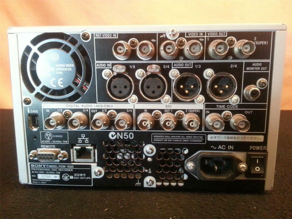 SONY PDW-1500 Professional Disc Recorder XDCAM DVCAM MPEG IMX