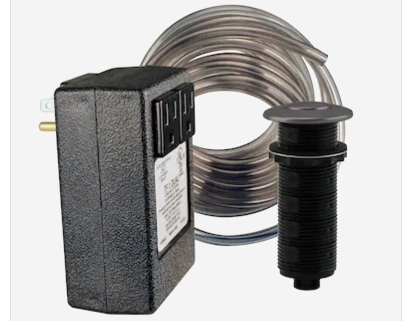 WESTBRASS 1.75-in Matte Black Plastic Garbage Disposal Switch