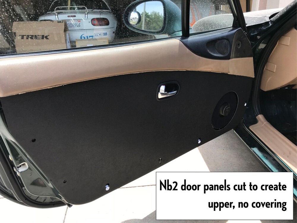 Mazda Miata NB Forever Door Panels; flat panel conversion door cards